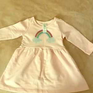 Baby girl rainbow pink dress from Carter’s